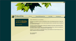 Desktop Screenshot of curavital.de